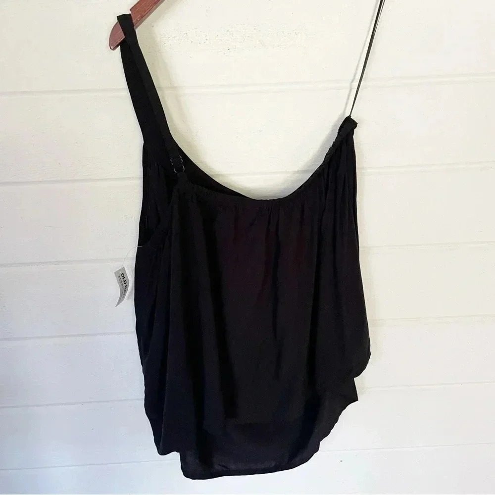 NWT Women's Old Navy Soft-Woven
One-Shoulder Sleeveless Black Top Size Large - Picture 10 of 13